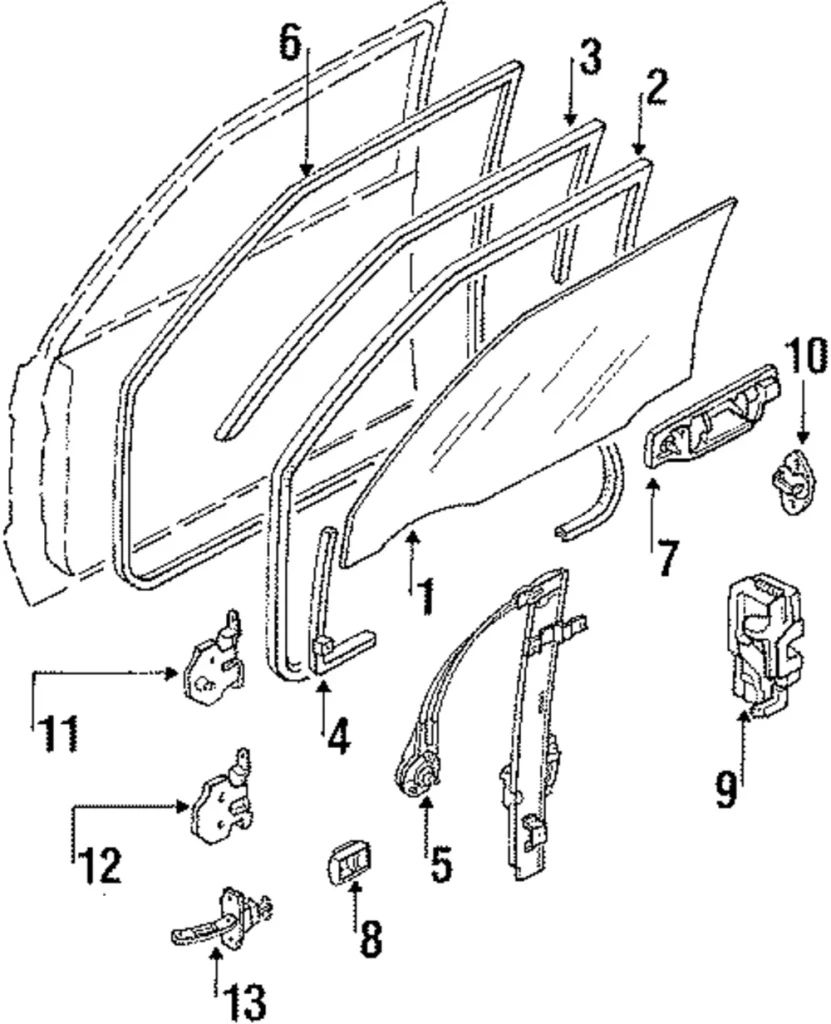 Window Regulator - Mazda (B092-59-560C)