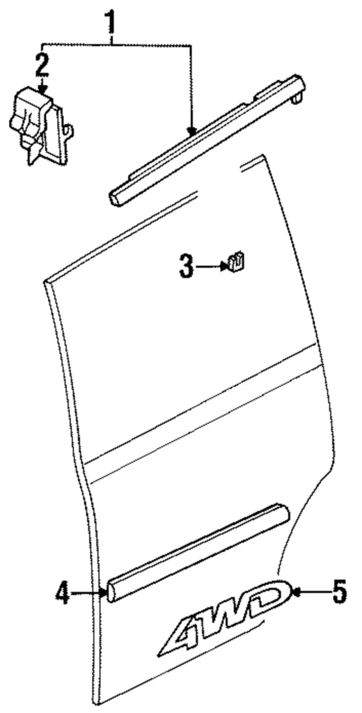 Body Side Molding - Mazda (LBY3-50-693)