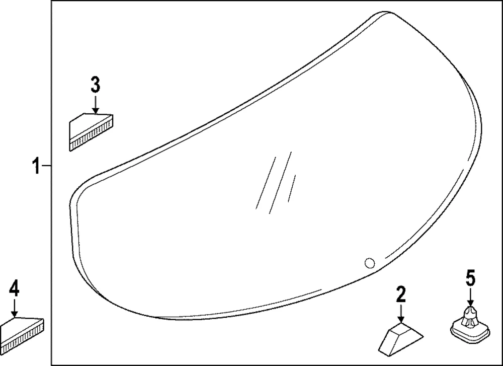 Lift Gate Glass - Mazda (VA45-63-930)