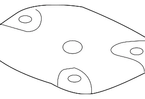 Splash Shield Cover Plate - Mazda (TK48-56-078)