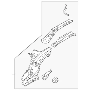 Rear Rail Assembly - Mazda (DR61-53-810A)