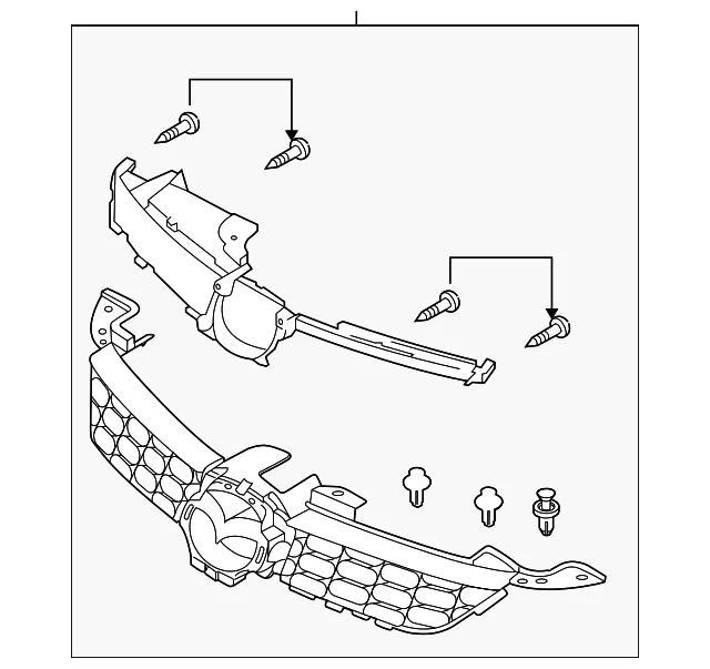 Grille Assembly - Mazda (EH48-50-710C)
