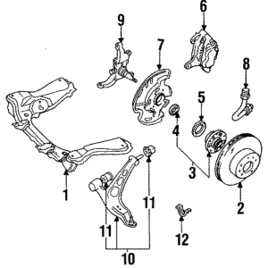 Brake Hose - Mazda (FB01-43-980)