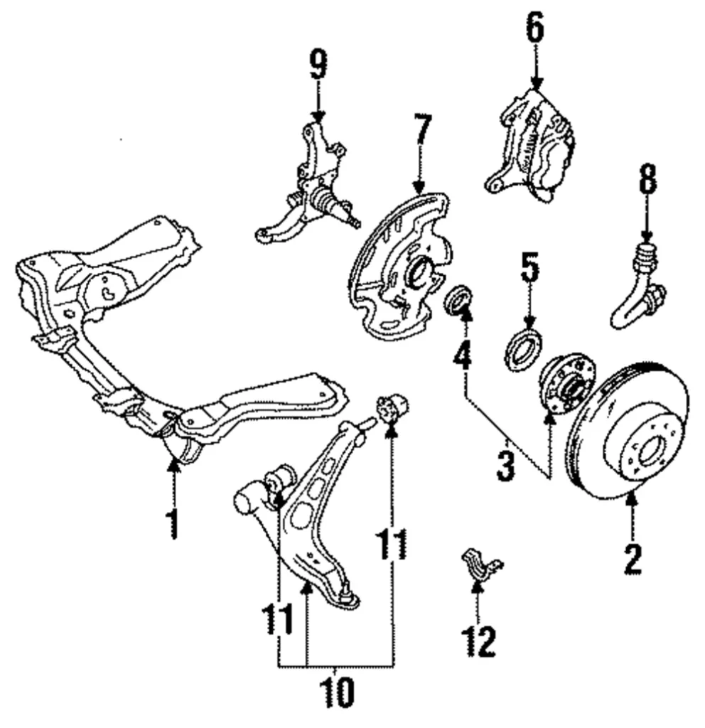 Front Hub & Bearing - Mazda (FB05-49-060E)