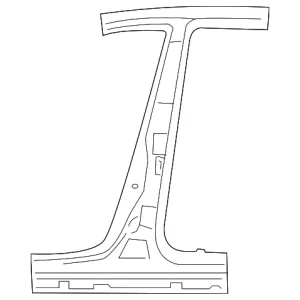 Center Pillar - Mazda (TDY1-70-351D)