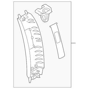 Upper Center Pillar Trim - Mazda (D651-68-190E-75)