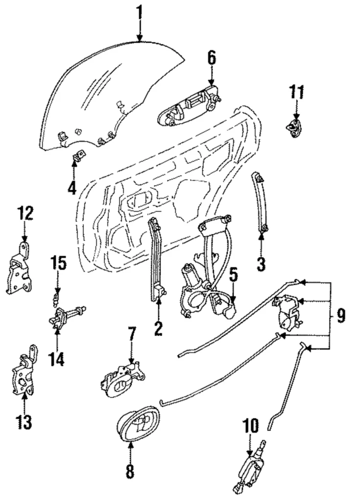 Handle, Inside - Mazda (H405-73-330C)