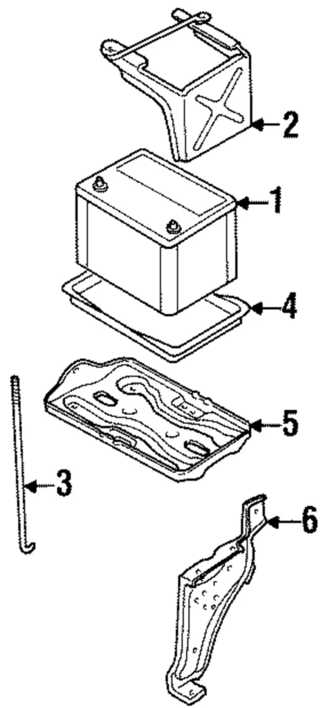 Battery Tray - Mazda (BG63-56-032A)