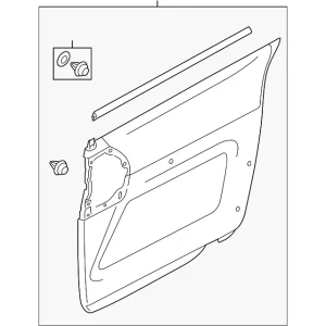 Door Trim Panel - Mazda (CG36-68-520-34)