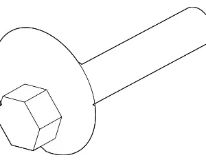 Ft Lateral Arm Adjust Bolt - Mazda (L206-28-66Z)
