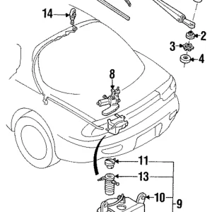 Wiper Motor Lock Nut - Mazda (B093-76-605)