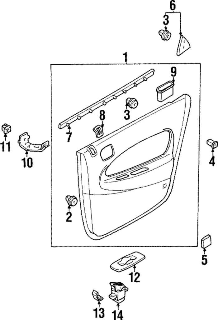 Lock Knob Bezel - Mazda (B21H-68-421-90)