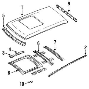 Windshield Header - Mazda (LA89-70-640C)