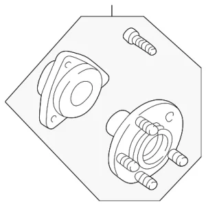 Wheel Bearing And Hub Assembly - Mazda (1F02-33-061)