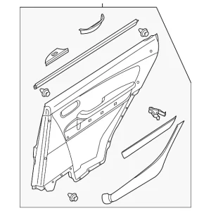 Door Trim Panel - Mazda (TK27-68-560B-02)