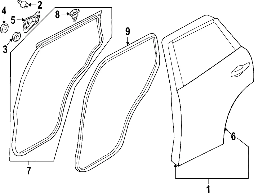 Door Shell - Mazda (VAY0-72-02XB)