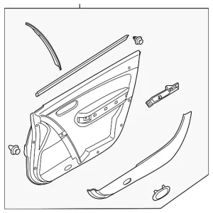 Door Trim Panel - Mazda (TE69-68-460A-02)
