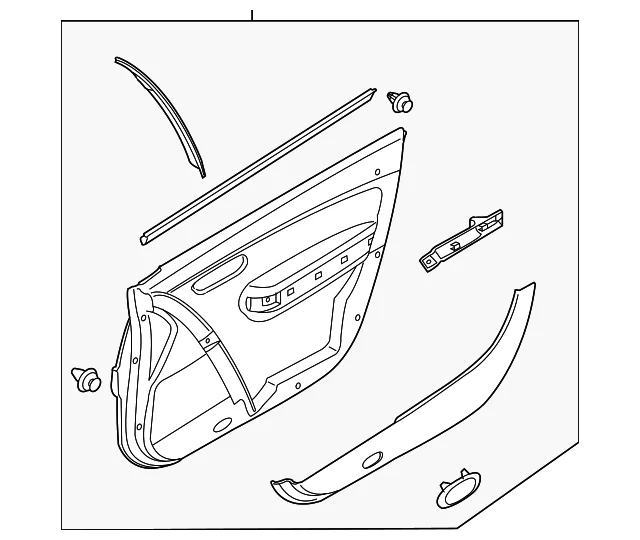 Door Trim Panel - Mazda (TE69-68-460A-34)