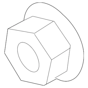 Fan Motor Nut - Mazda (PE20-15-T54)