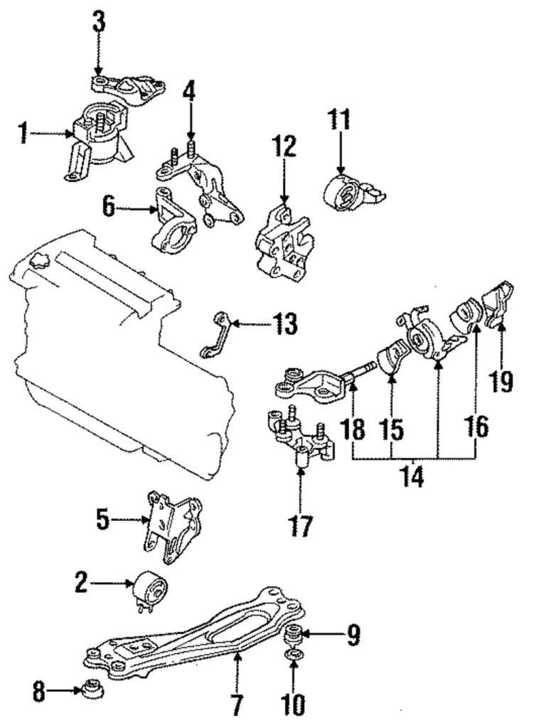 Front Mount Bracket - Mazda (BC1F-39-020)