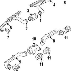 Defroster Vent - Mazda (NA01-60-161-00)