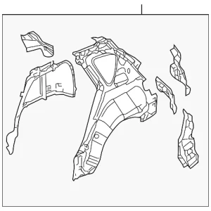 Inner Panel Assembly - Mazda (BNYF-71-100B)