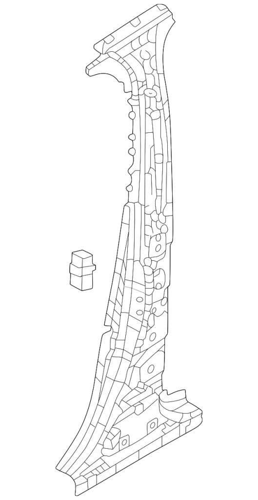 Center Pillar Reinforced - Mazda (VA40-71-360)