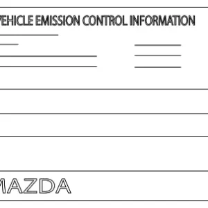 Emission Label - Mazda (H301-69-036A)