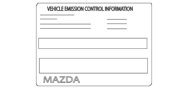 Emission Label - Mazda (H301-69-036A)