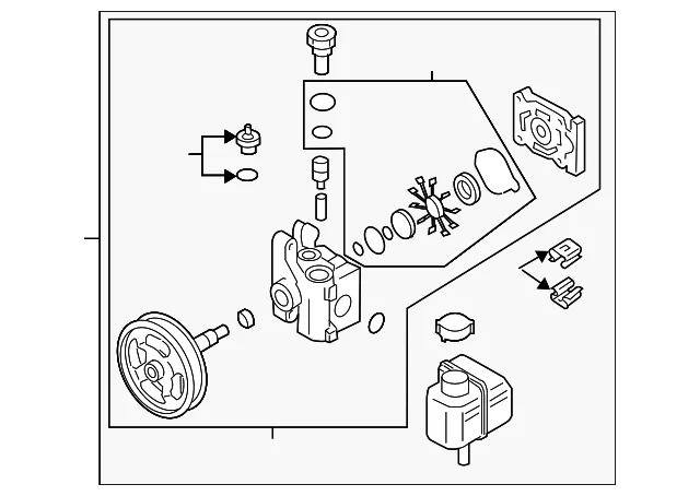 Power Steering Pump - Mazda (GP9A-32-650A)