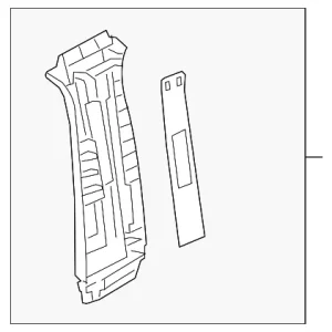 Upper Center Pillar Trim - Mazda (BHN9-68-210A-75)