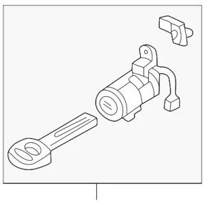 Cylinder & Keys - Mazda (TA52-76-210E)