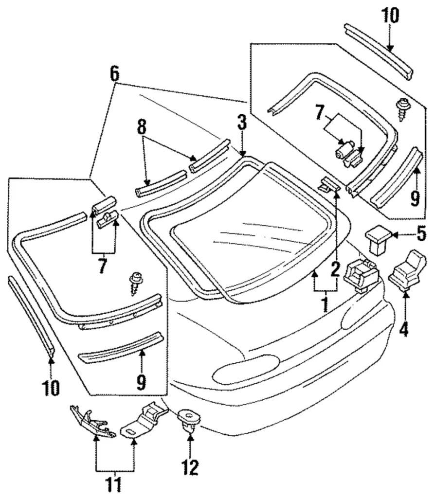 Reveal Molding Clip - Mazda (GA2A-50-6H9)