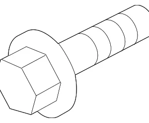 A/C Condenser Mount Bolt - Mazda (9KK6-00-616B)