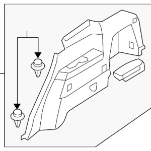 Quarter Trim Panel - Mazda (TD11-68-850K-02)