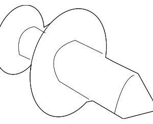 Side Cover Rivet - Mazda (ZZCA-57-606-05)