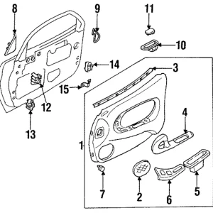 Door Trim Panel Bracket - Mazda (FD01-68-411)