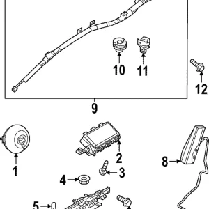 Driver Air Bag - Mazda (DN4F-57-K00)