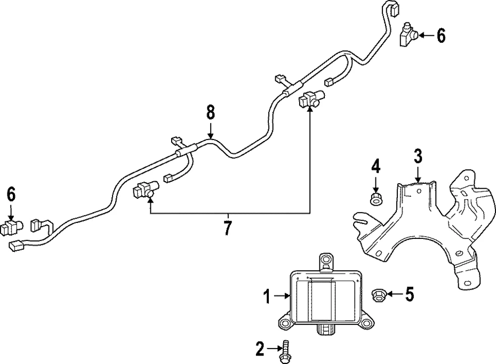 Blind Spot Radar Mount Bracket - Mazda (K49R-67-ZP1)