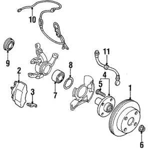 ABS Sensor Wire - Mazda (BC1M-43-70XB)