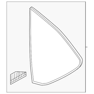Quarter Glass - Mazda (KB7W-62-950A)
