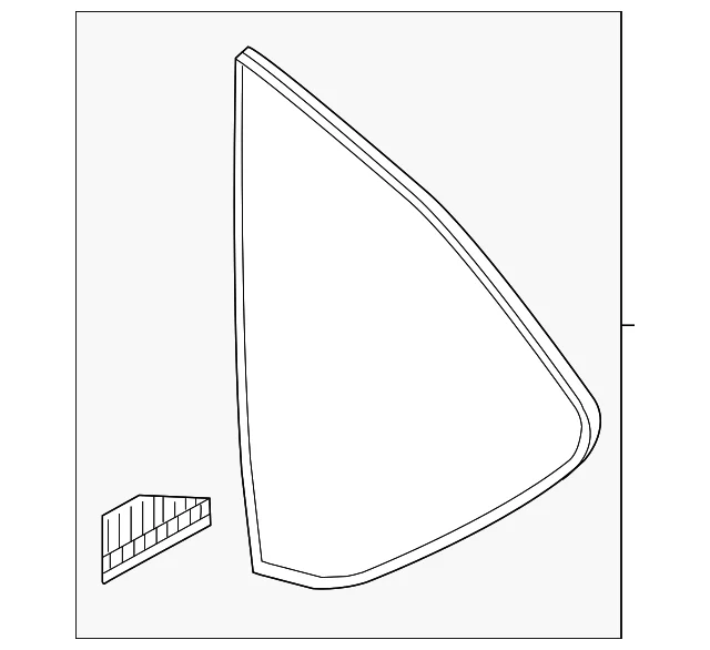 Quarter Glass - Mazda (KB7W-62-950A)