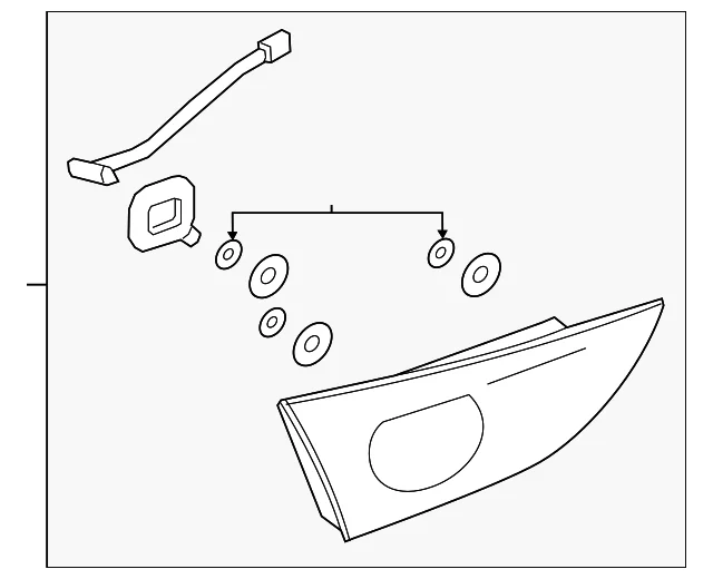 Backup Lamp Assembly - Mazda (BCJH-51-3F0B)