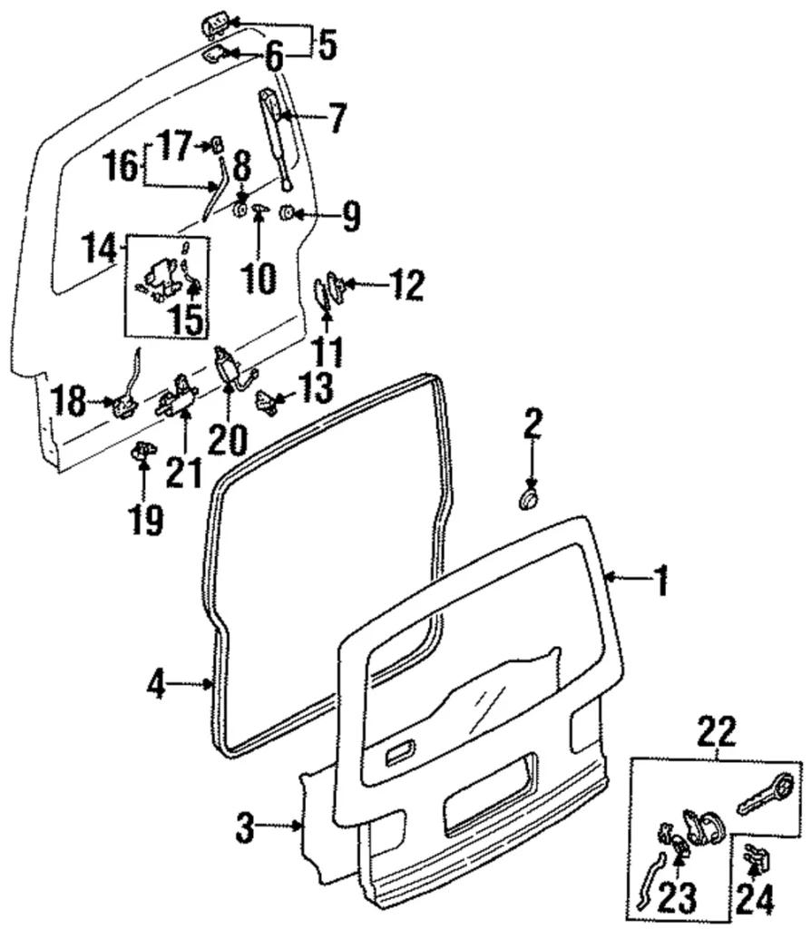 Latch Assembly - Mazda (LA01-62-310D)