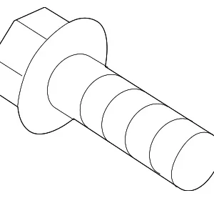 Engine Water Pump Pulley Bolt - Mazda (9FA0-22-127M)