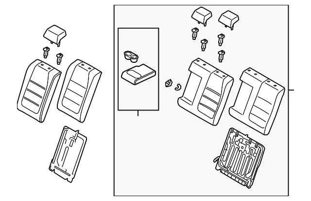 Seat Back Assembly - Mazda (BDWP-57-450C-02)
