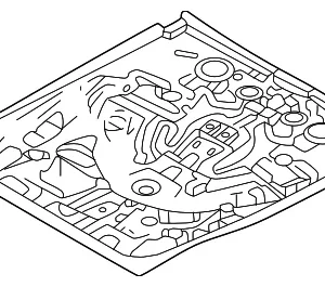 Center Floor Pan - Mazda (KMV6-53-721)