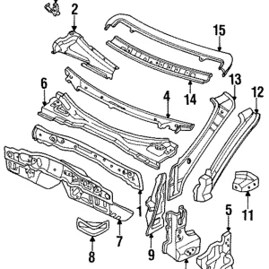 Outer Windshield Pillar - Mazda (NA01-71-210)