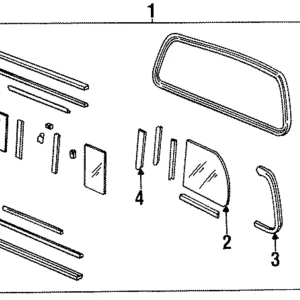 Glass Assembly - Mazda (ZZM3-63-931)