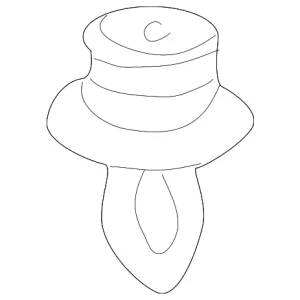 Door Trim Panel Fastener - Mazda (N066-68-ABX)